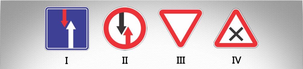 Which of the given road signs prohibits the driver from entering a narrow section of the road if it hinders traffic coming from the opposite direction?