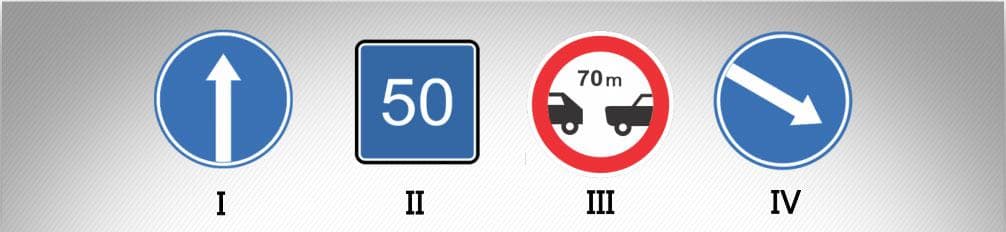 მოცემული საგზაო ნიშნებიდან რომლის მოქმედება არ ვრცელდება ნიშნის დადგმის ადგილიდან მის შემდეგ მდებარე უახლოეს გზაჯვარედინამდე?