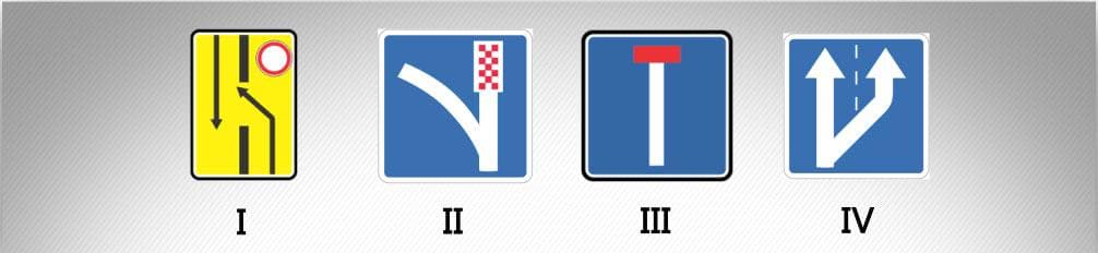 მოცემული საგზაო ნიშნებიდან რომელი მიუთითებს ციცაბო დაღმართებზე ავარიული გაჩერების ზოლის არსებობის შესახებ?