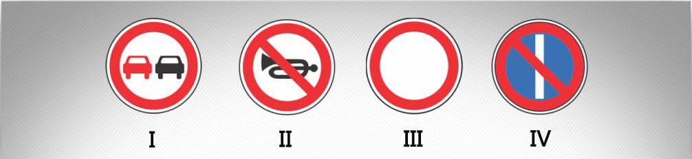 მოცემული საგზაო ნიშნებიდან რომლის მოქმედება ვრცელდება ნიშნის დადგმის ადგილიდან მის შემდეგ მდებარე უახლოეს გზაჯვარედინამდე, ხოლო დასახლებულ პუნქტში, თუ არ არის გზაჯვარედინი - დასახლებული პუნქტის ბოლომდე.
